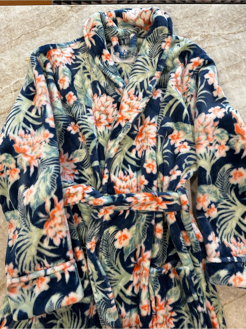 chubbies Navy, Coral & Sage Tropical Plush Robe